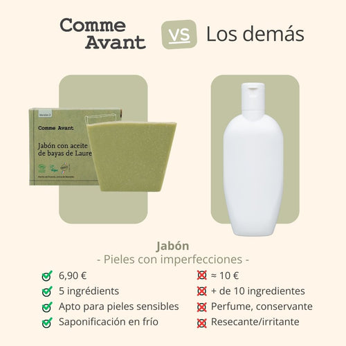  Jabón orgánico natural para pieles atópicas con tendencia acneica, rostro y cuerpo 