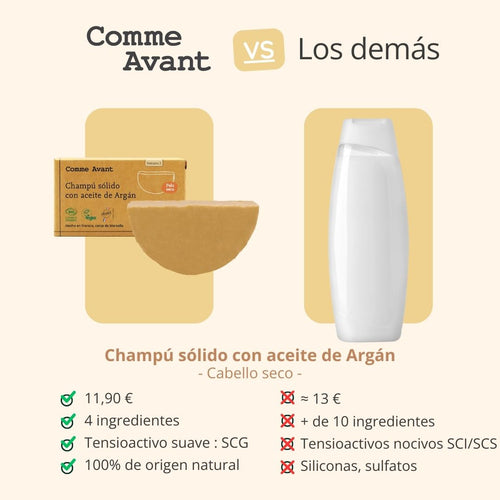  Champú sólido ecológico de eficacia natural para cabellos secos o dañados 