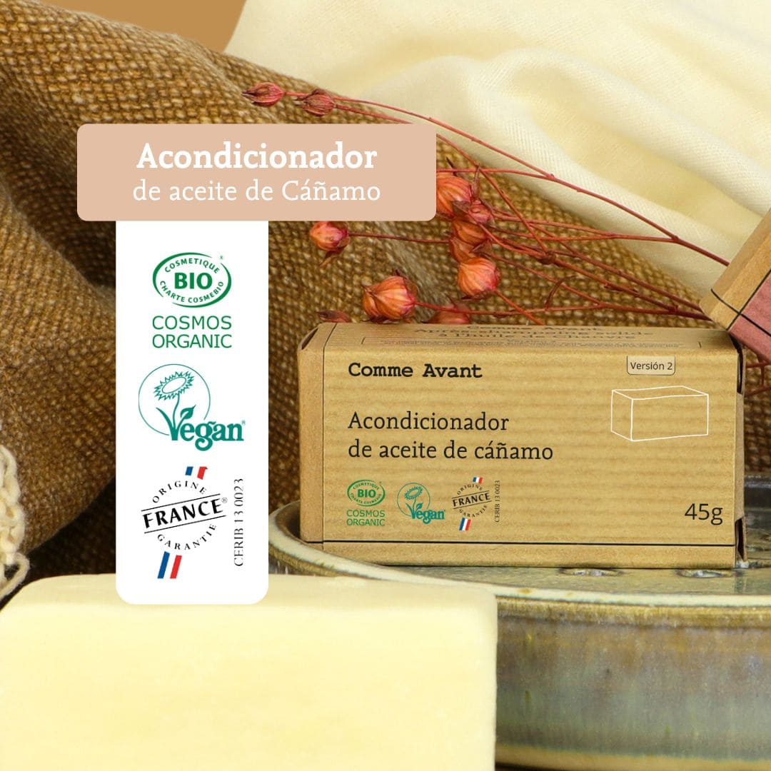 acondicionador solido de aceite de cáñamo comme avant