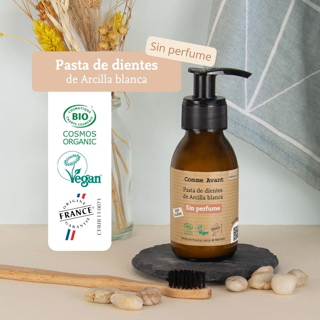 pasta de dientes de arcilla blanca comme avant sin perfume