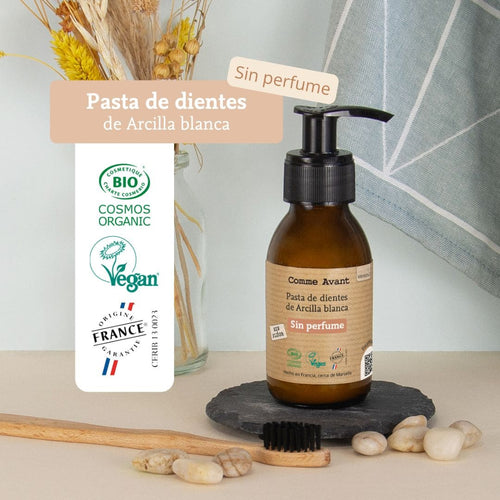 pasta de dientes de arcilla blanca comme avant sin perfume