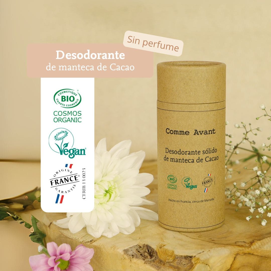 desodorante natural con manteca de cacao Comme Avant sin perfume