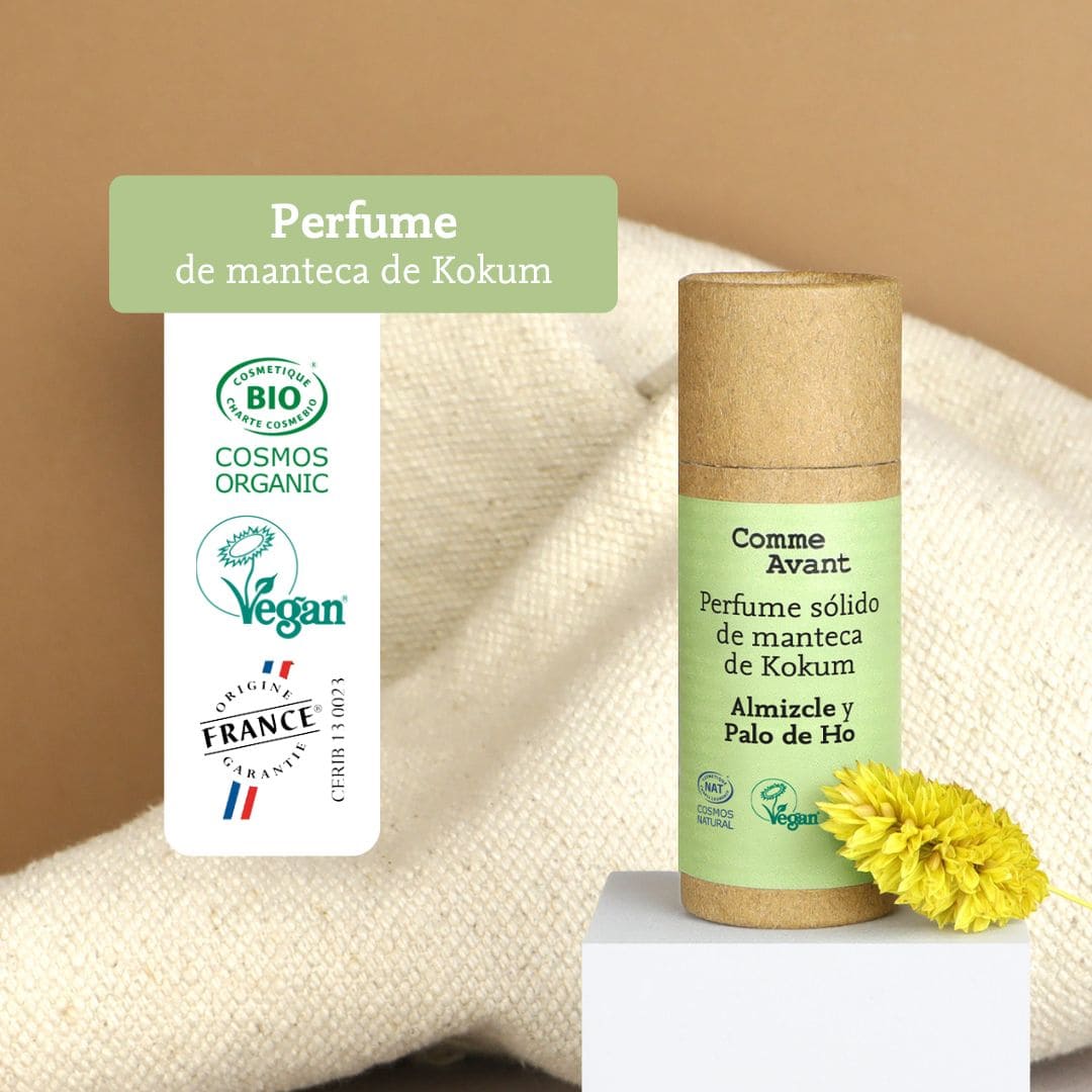 perfume solido con manteca de kokum natural comme avant