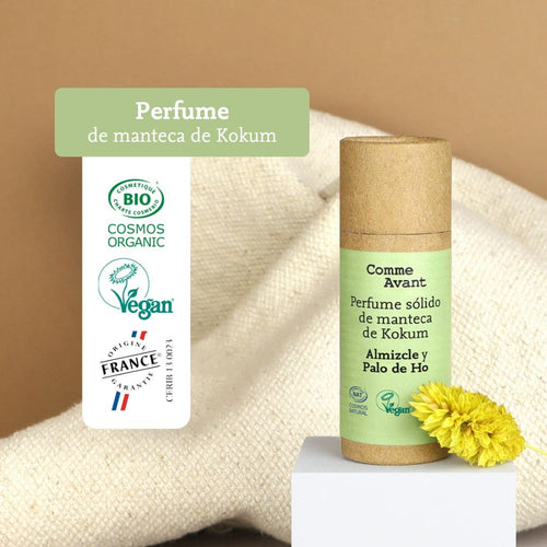 perfume solido con manteca de kokum natural comme avant