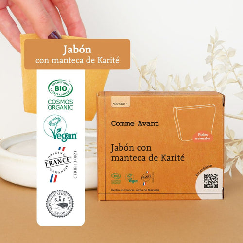 jabon de manteca de karité comme avant