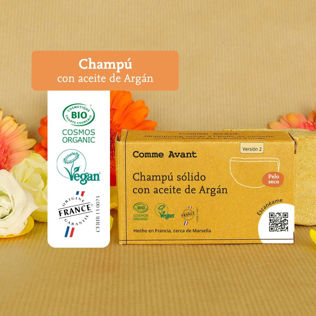 champu solido con aceite de argan comme avant