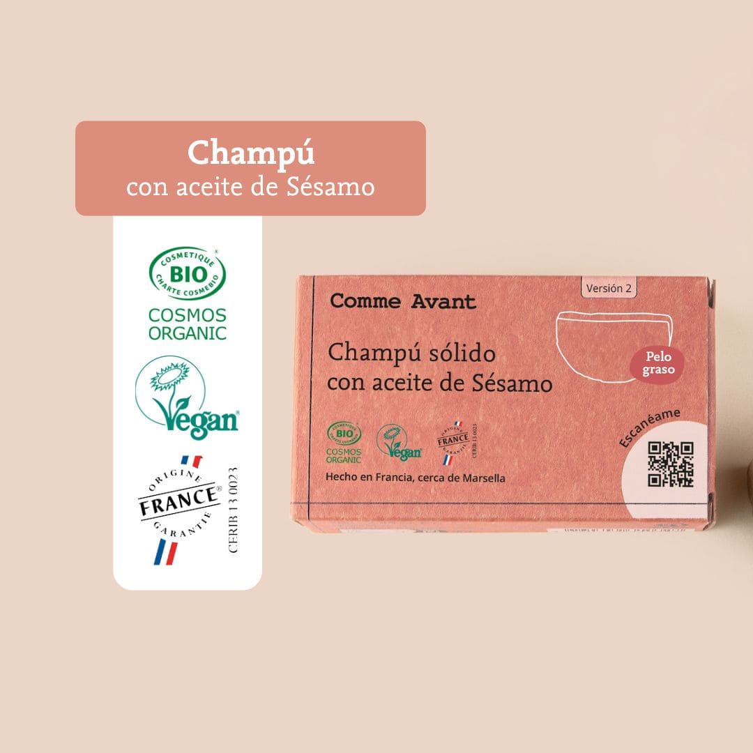 champú natural con aceite de sésamo comme avant