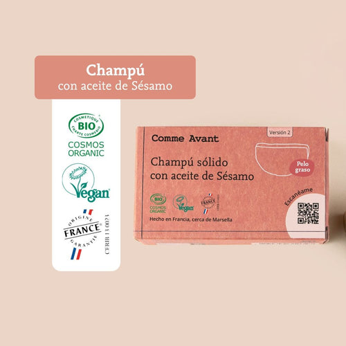 champú natural con aceite de sésamo comme avant