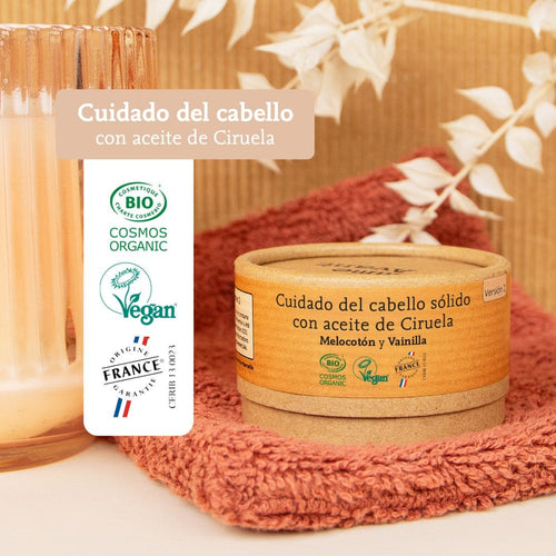 cuidado del cabello solido con aceite de ciruela 