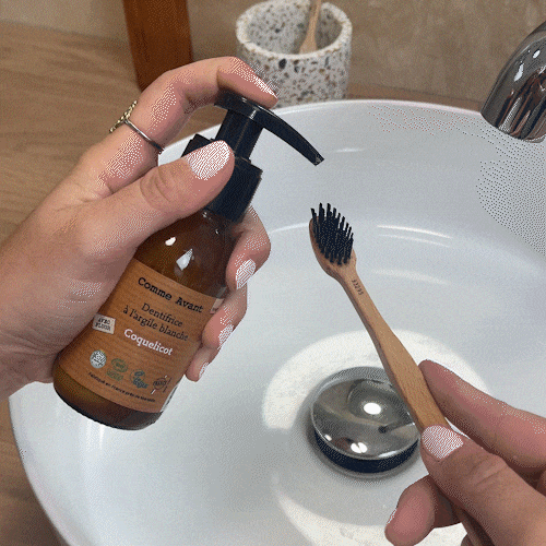 Dentifrice coquelicot comme avant