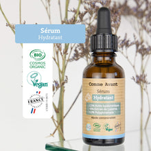 Label sérum hydratant comme avant
