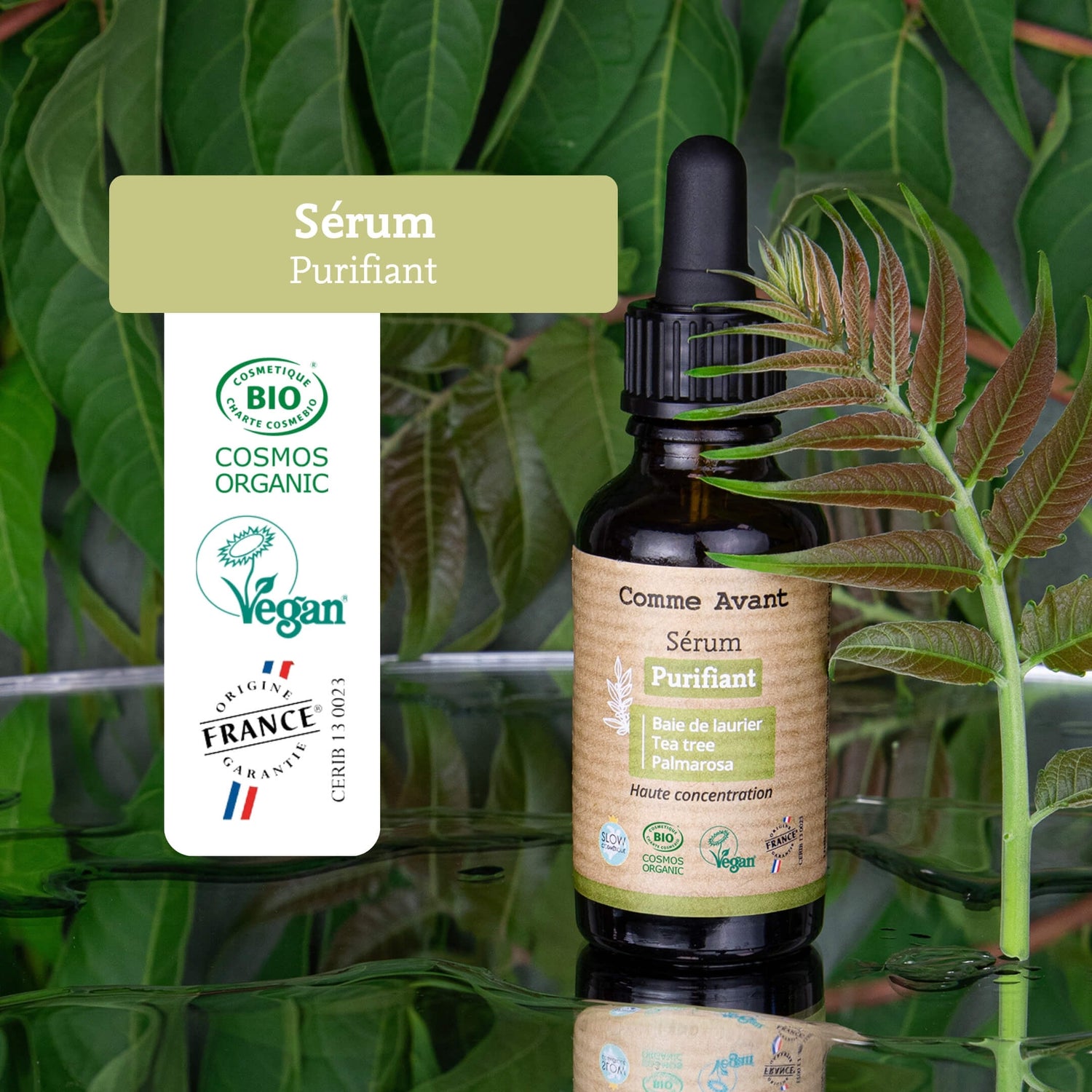 Label sérum purifiant comme avant