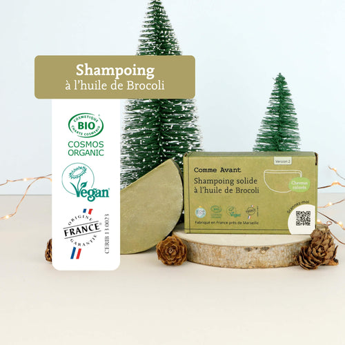 Label shampoing brocoli comme avant