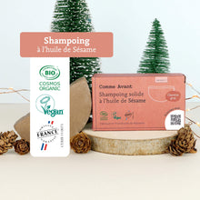 Label shampoing sésame comme avant