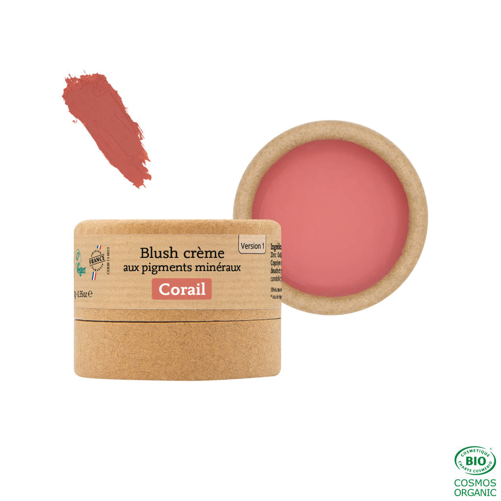 Présentoir de 16 blushs aux pigments minéraux + 4 testeurs offerts Blush crème
