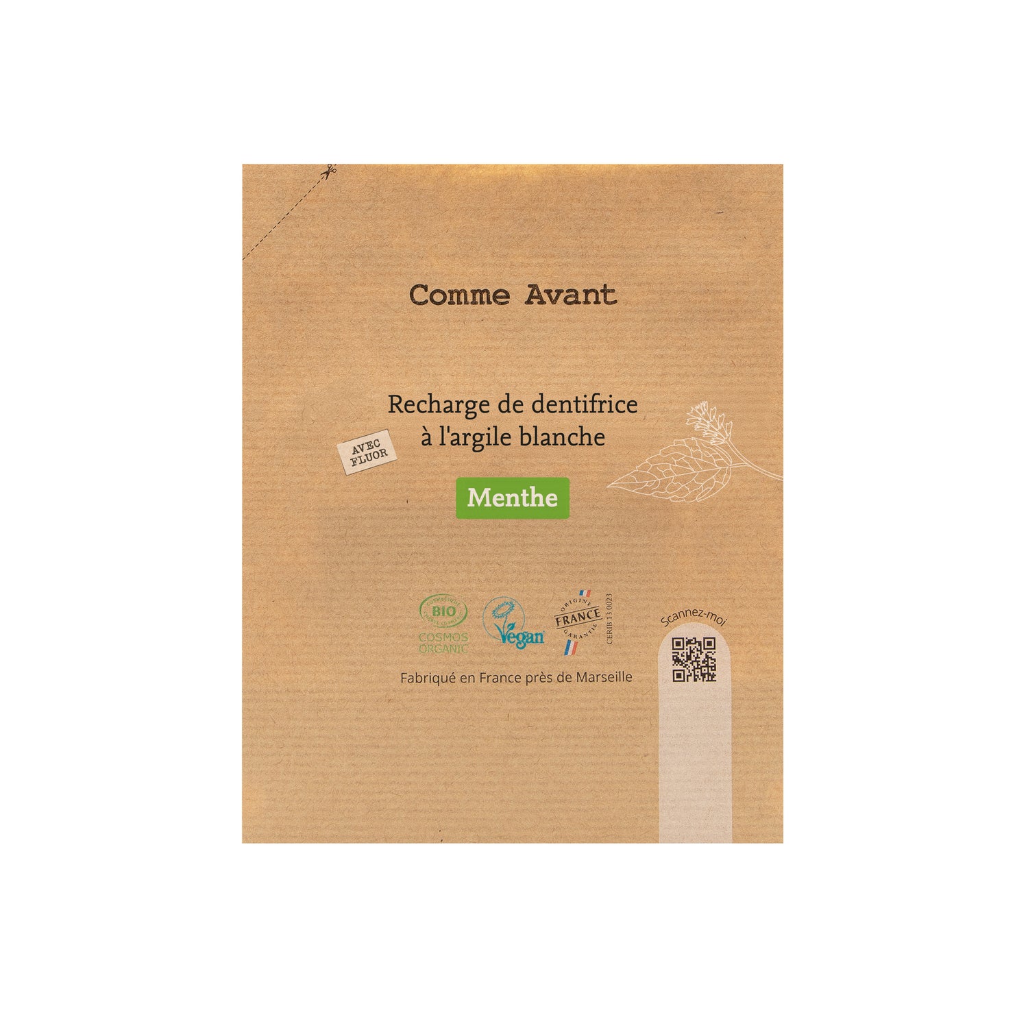 Recharge dentifrice menthe comme avant