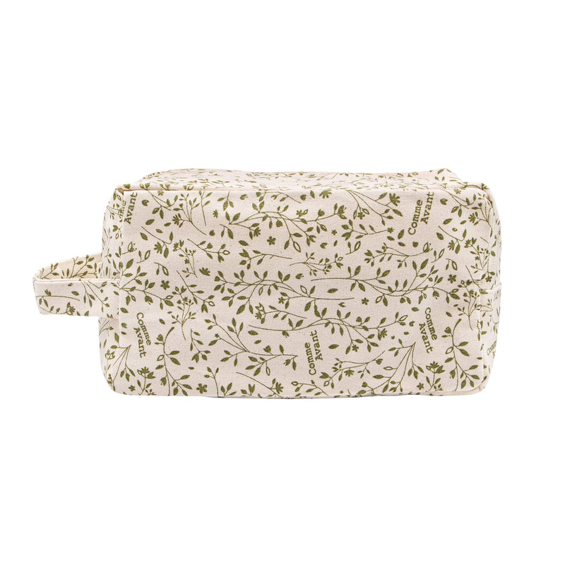 Trousse de Toilette Fleurie en coton bio