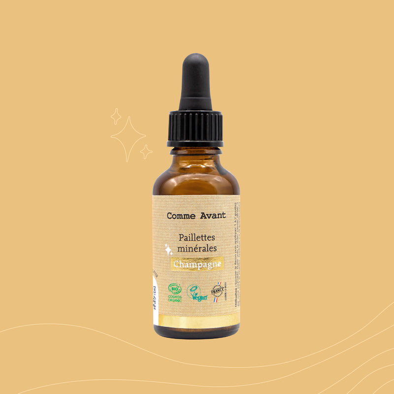 Paillettes minérales champagne Comme Avant