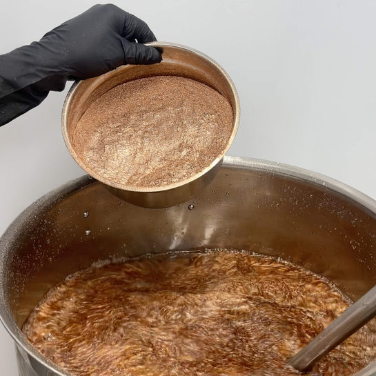 production artisanales des paillettes minérales comme avant