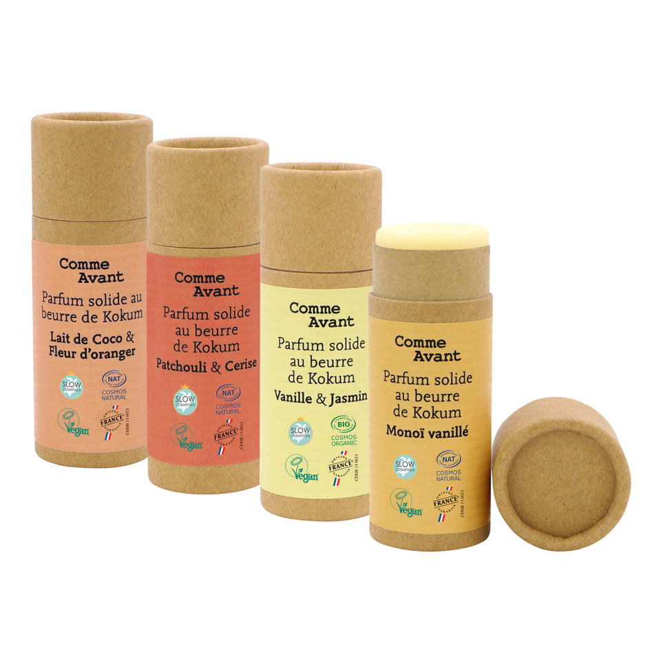 Parfums solides au beurre de kokum