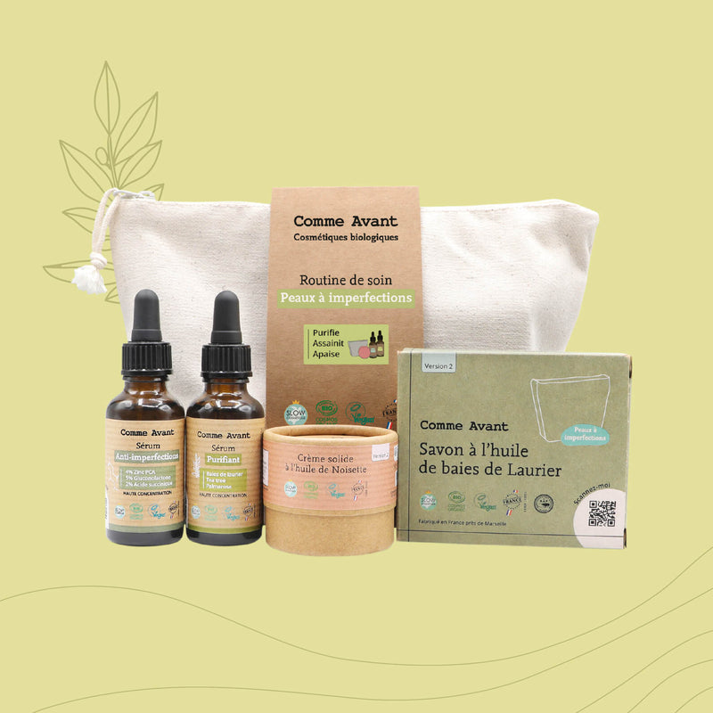 Coffret routine peaux à imperfections  comme avant