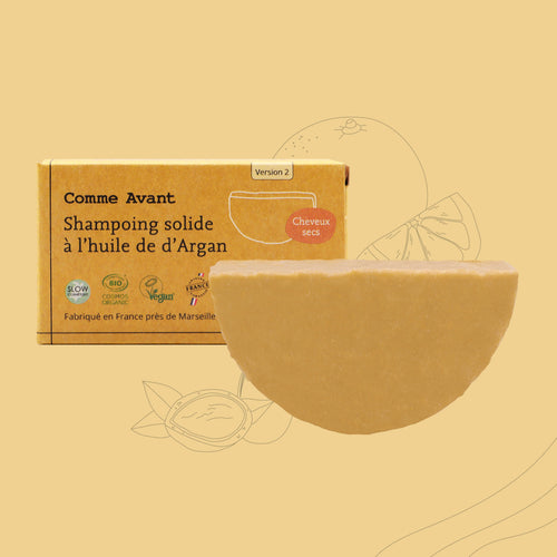Shampoing solide cheveux secs ou abimés à l'huile d'argan - Version 2