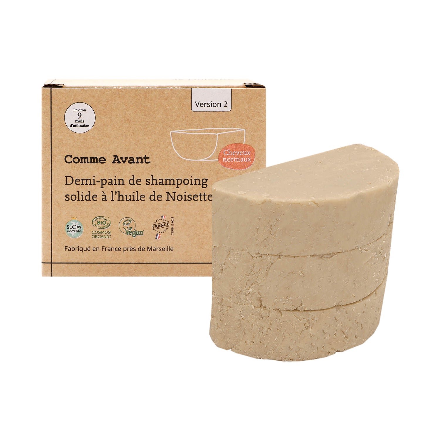 Shampoing à l'huile de noisette cheveux normaux comme avant