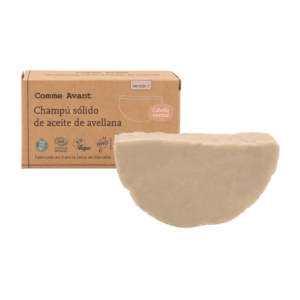 Shampoing solide et biologique à l'huile de noisette