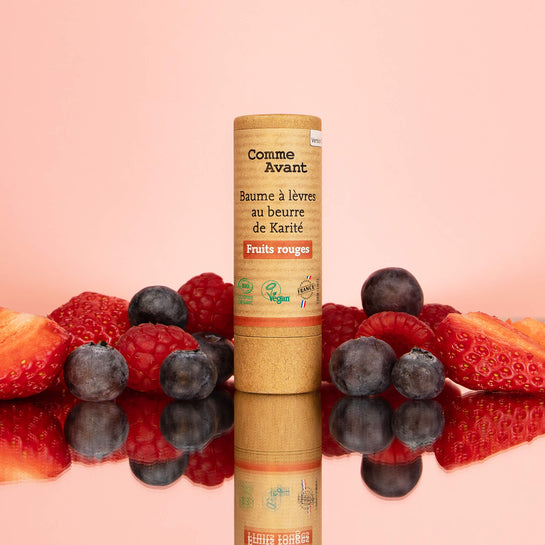 Baume à lèvres aux fruits rouges bio et naturel