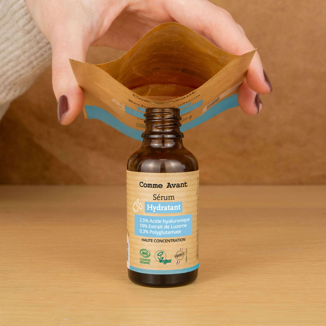 recharges de sérum comme avant sérum hydratant
