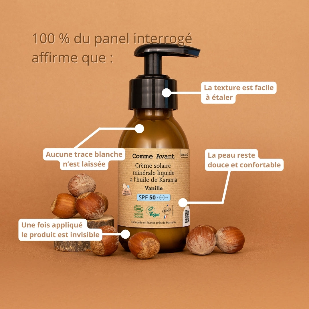 test usage creme solaire liquide comme avant