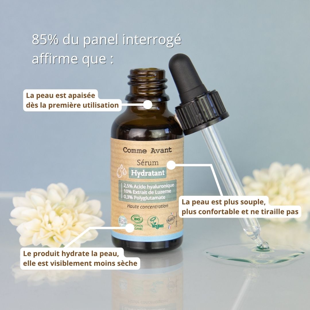 test d'usage sur le sérum hydratant comme avant avis des cosommateurs