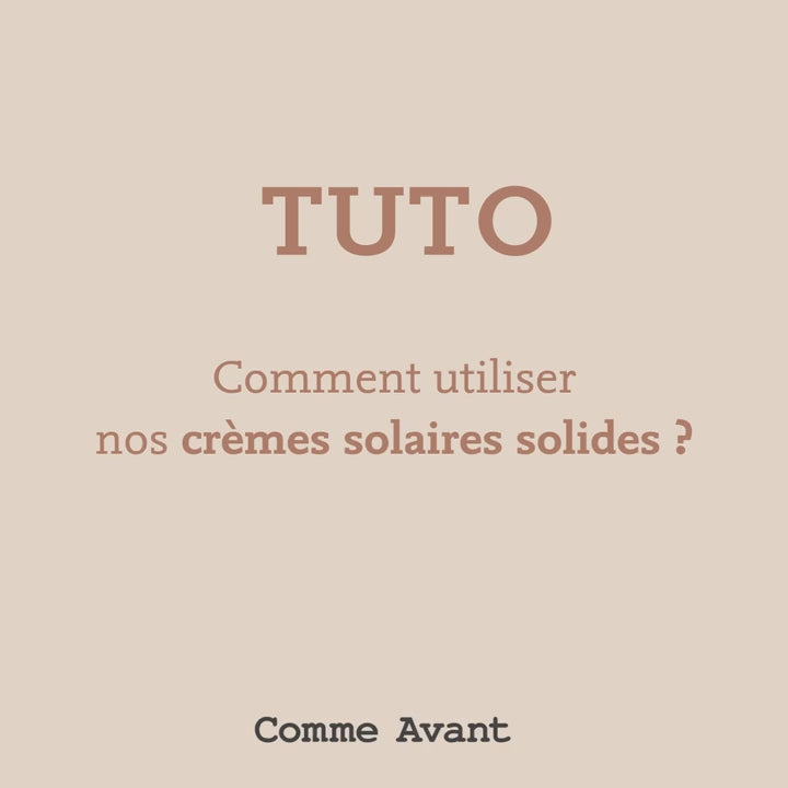 Crème solaire SPF30 minérale solide à l'huile de moringa - Version 3