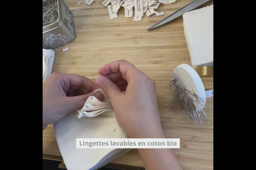 Lingettes lavables en coton bio comme avant